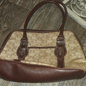 Elegant Brown and Tan Shoulder Bag